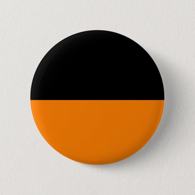 top black bottom orange DIY custom background 6 Cm Round Badge (Front)