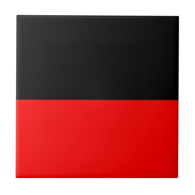 top black bottom red DIY custom background templat Tile (Front)
