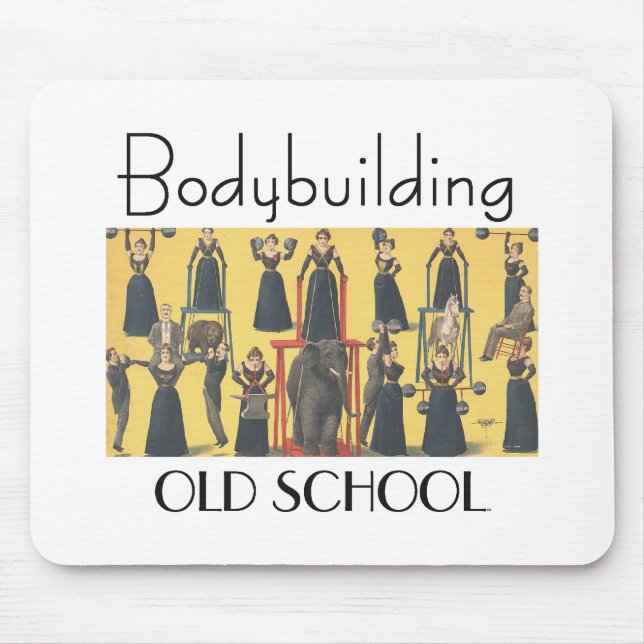 TOP Bodybuilding Girl Mouse Mat (Front)