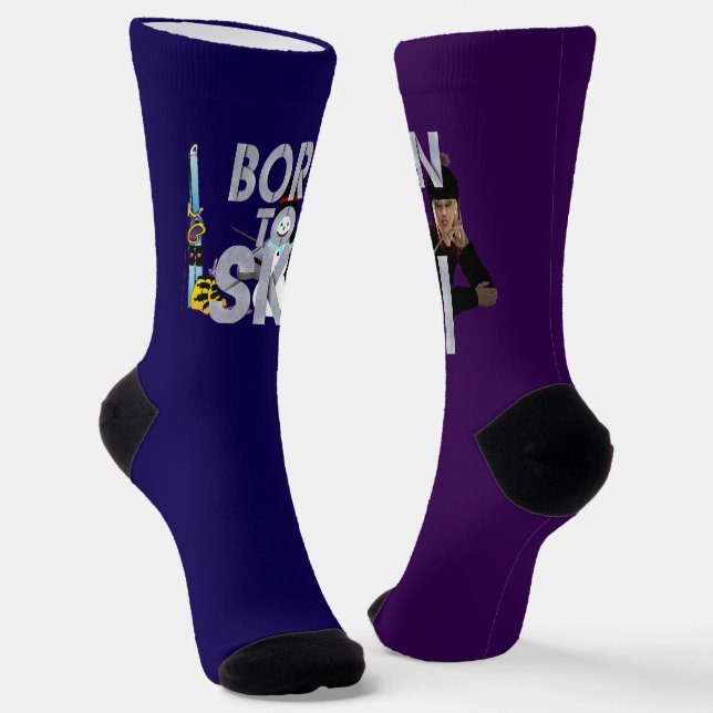 TOP Born to Ski Socks (Angled)