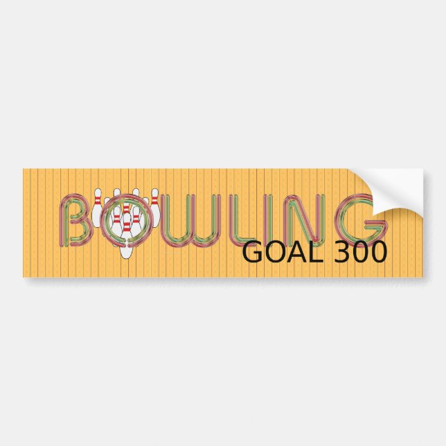 TOP Bowling Goal 300 Bumper Sticker (Front)