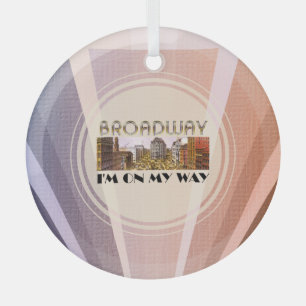 TOP Broadway Star Glass Ornament