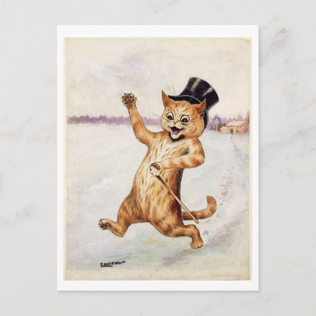 Top Cat! by Louis Wain Holiday Postcard (Front)