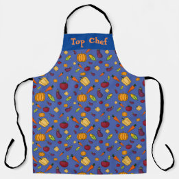 "Top Chef" Vegetable Over All Print Apron