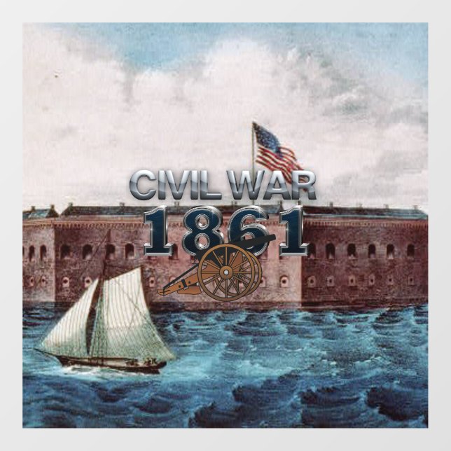TOP Civil War 1861 Window Cling (Sheet)