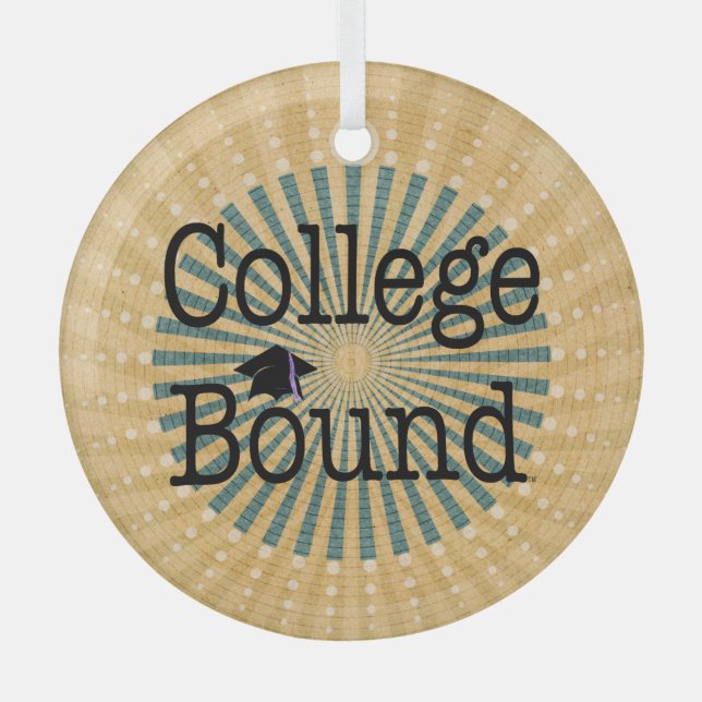TOP College Bound Glass Ornament (Front)