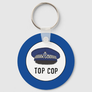 Top Cop. Policeman or Constable. Key Ring