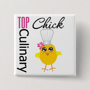 Top Culinary Chick 15 Cm Square Badge