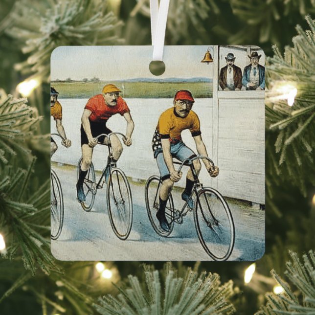 TOP Cycling Old School Metal Ornament (Insitu)