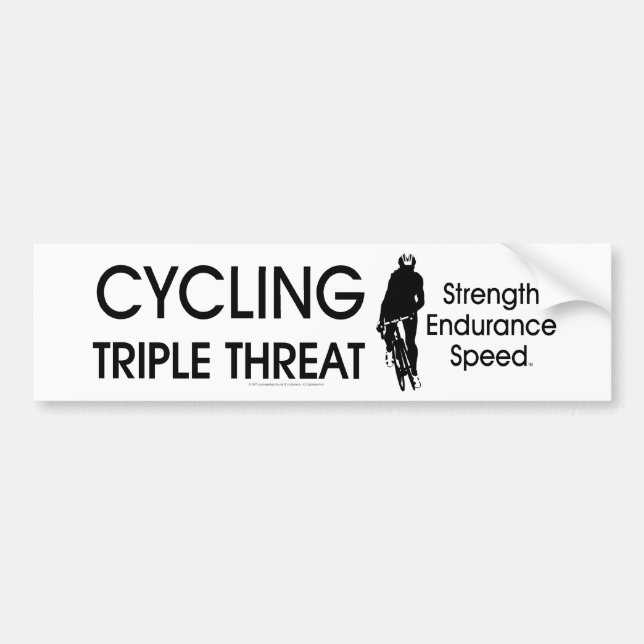 TOP Cycling Triple Threat Bumper Sticker (Front)