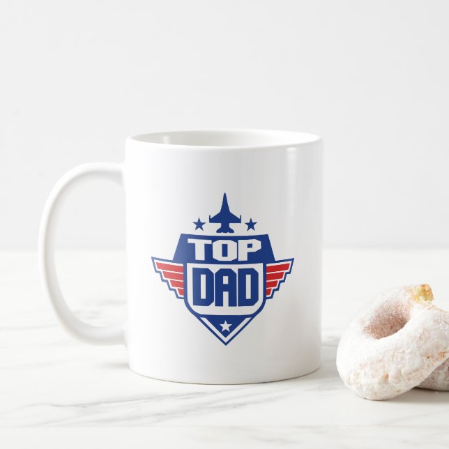 Top Dad Aeroplane Coffee Mug (With Donut)