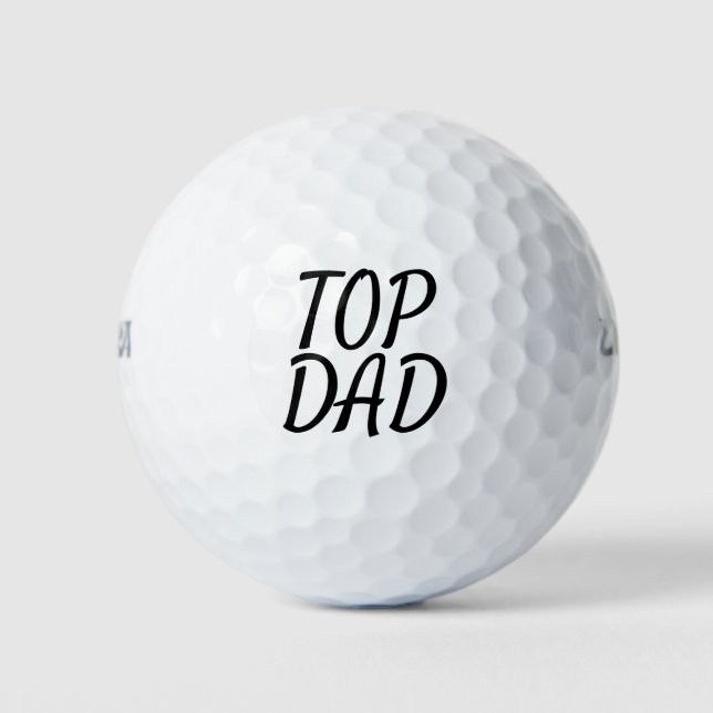 Top Dad Custom Father's Day Golf Balls (Front)