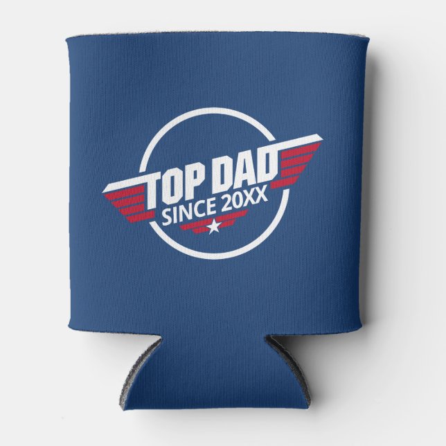 Top Dad Customisable Year Can Cooler Gift (Front)