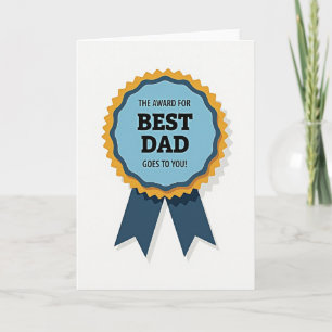 Top Dad Rosette Graphic Card