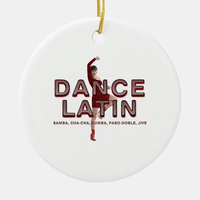 TOP Dance Latin Ceramic Tree Decoration (Front)