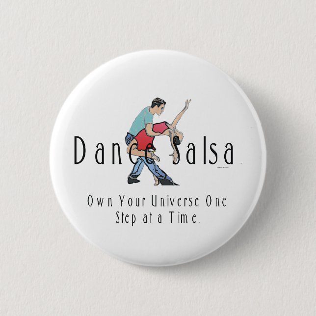TOP Dance Salsa 6 Cm Round Badge (Front)