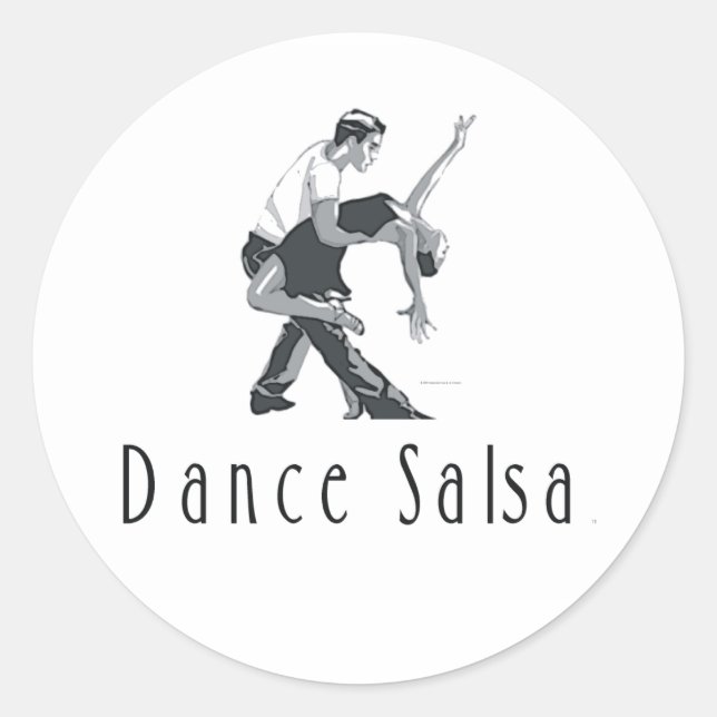 TOP Dance Salsa Classic Round Sticker (Front)
