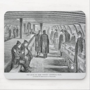 Top Deck of the 'Unite' Hospital Ship Attached to Mouse Mat