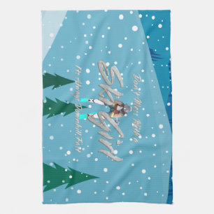 TOP Don't Mess With Ski Girl Tea Towel