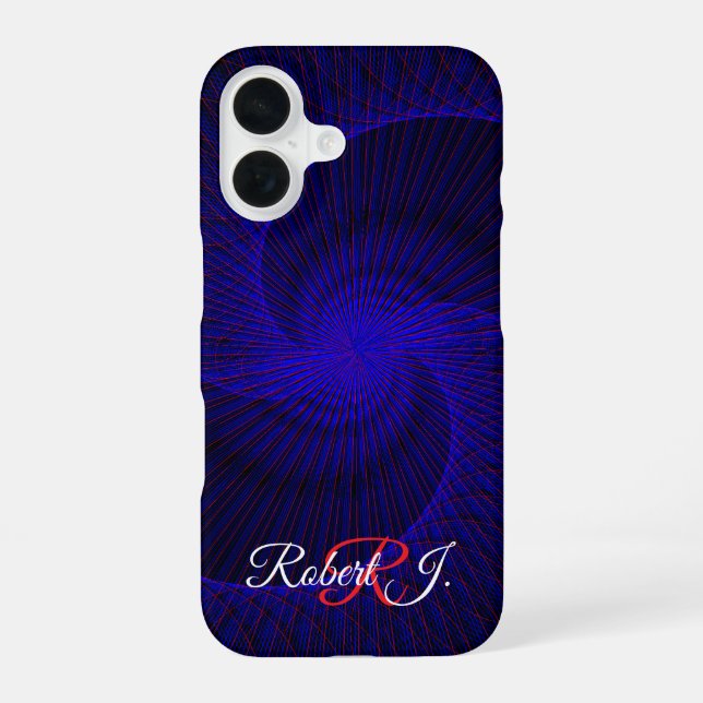 Top Down Dual Funnel Geometric iPhone 16 Case (Back)