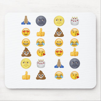 Top emoji collection mouse mat