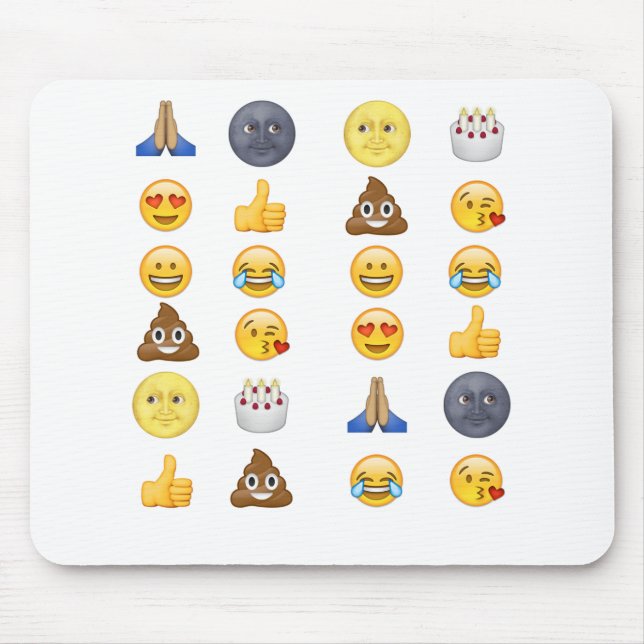 Top emoji collection mouse mat (Front)