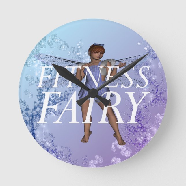 TOP Fitness Fairy Round Clock (Front)