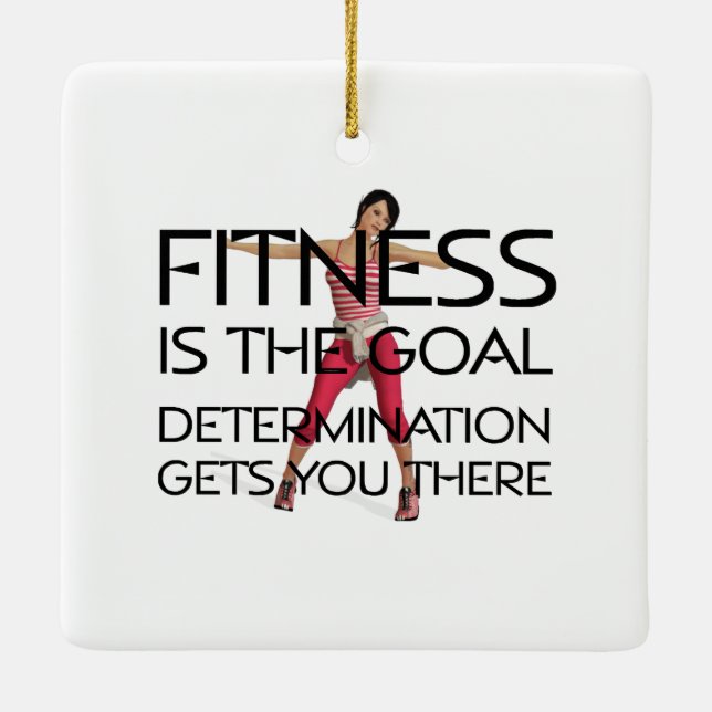 TOP Fitness Goal Ceramic Tree Decoration (Back)