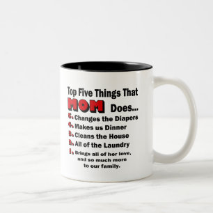 Top Five Things That Mum Does Mug