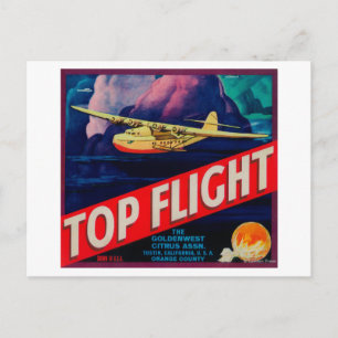 Top Flight Orange LabelTustin, CA Postcard