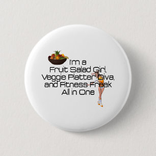 TOP Fruit Salad Fitness 6 Cm Round Badge