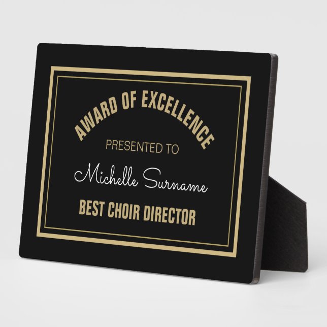 Top Gift!  Best Choir Director plaque (Side)