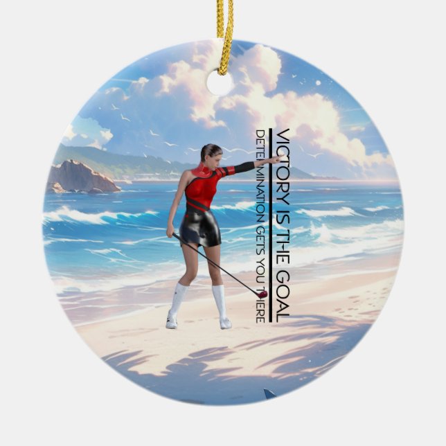 TOP Golf Victory Goal Ceramic Tree Decoration (Front)