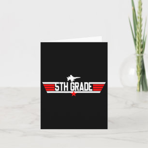Top Grade 5th Fifth Grade Byck To School First Day Card