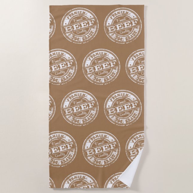 Top Grade Beef - Dark Colours Beach Towel (Front)