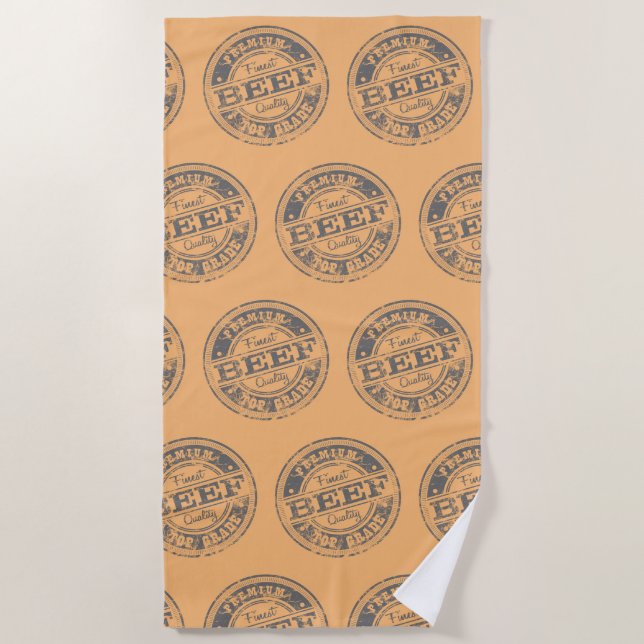 Top Grade Beef - Light Colours Beach Towel (Front)