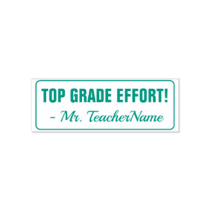 "TOP GRADE EFFORT!" Commendation Rubber Stamp