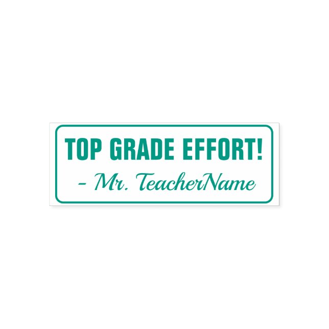"TOP GRADE EFFORT!" Commendation Rubber Stamp (Design)