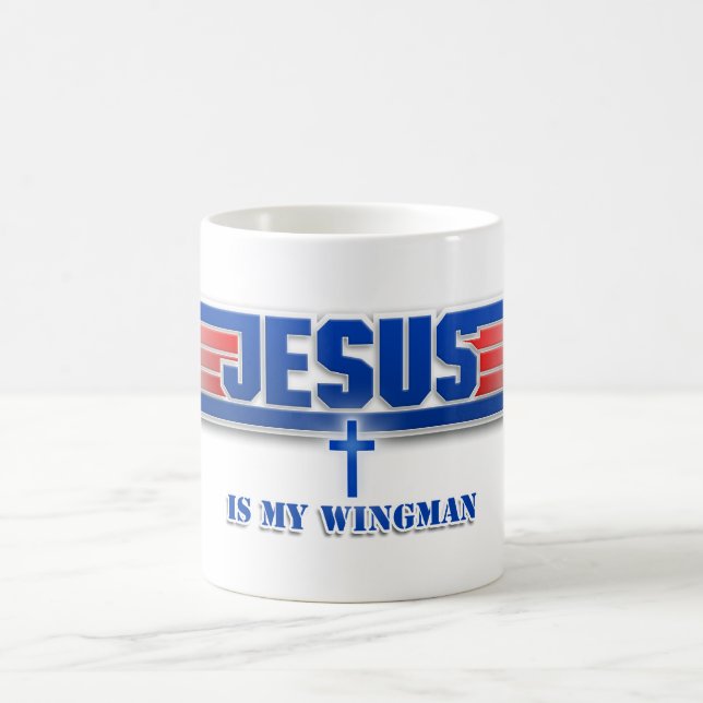 Top Gun Logo Jesus Christ Wingman Movie Mug (Center)