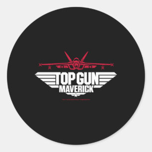 Top Gun Maverick Fighter Jet Classic Round Sticker