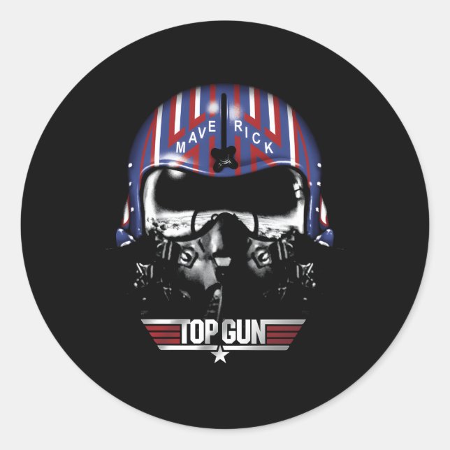 Top Gun Maverick Helmet Classic Round Sticker (Front)
