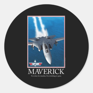 Top Gun Maverick Motivational Classic Round Sticker