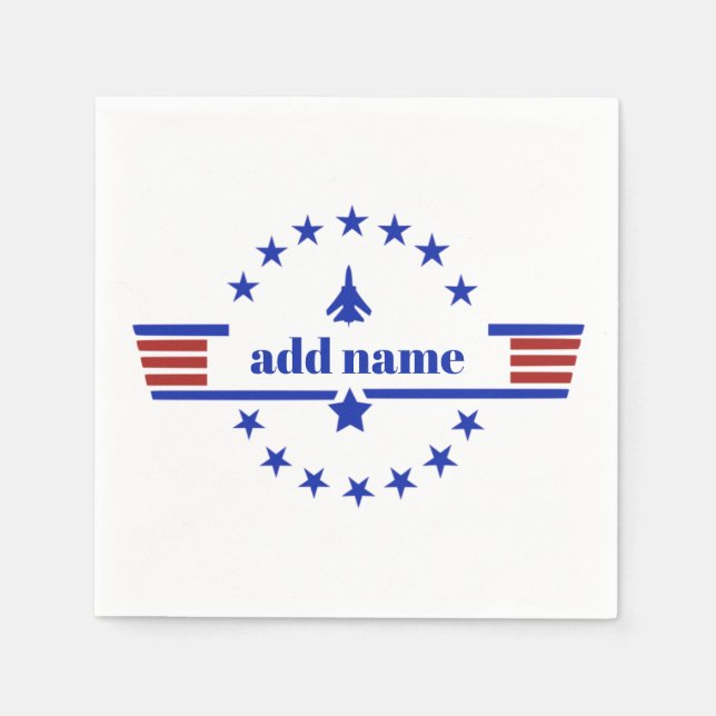 Top Gun (movie) - personalized birthday napkins (Front)