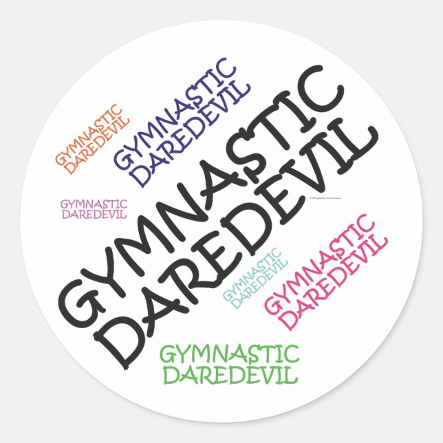 TOP Gymnastics Daredevil Classic Round Sticker (Front)