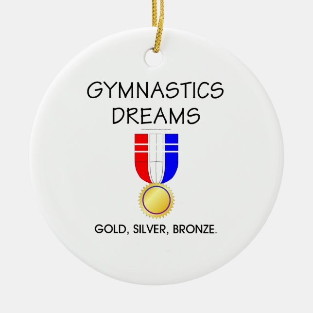 TOP Gymnastics Dreams Ceramic Tree Decoration (Front)