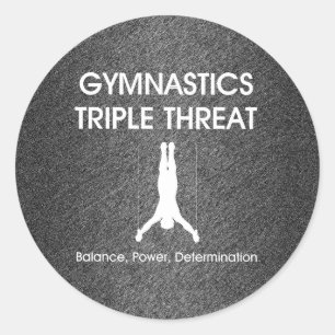 TOP Gymnastics Triple Threat (Men's) Classic Round Sticker