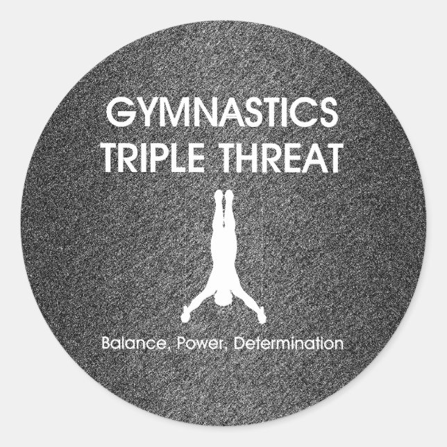 TOP Gymnastics Triple Threat (Men's) Classic Round Sticker (Front)