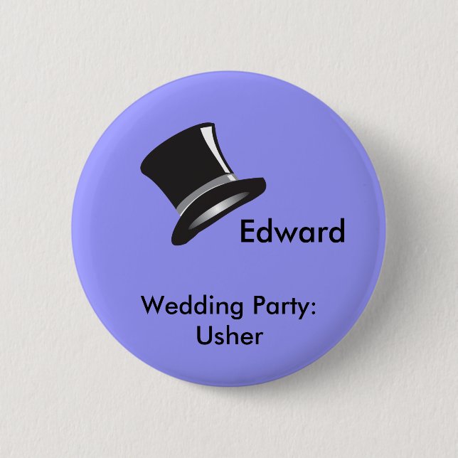 Top Hat 6 Cm Round Badge (Front)