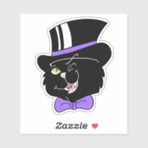 Top Hat Cat Sticker