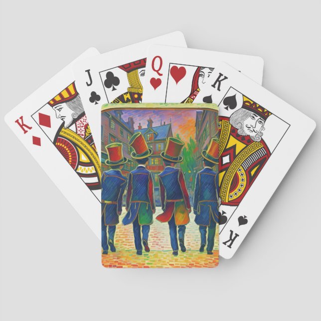 Top hat design playing cards (Back)
